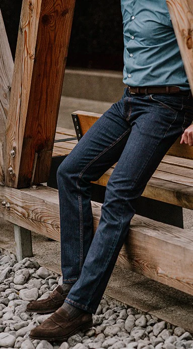 5 pocket Jean Trousers Dark navy - Image 3