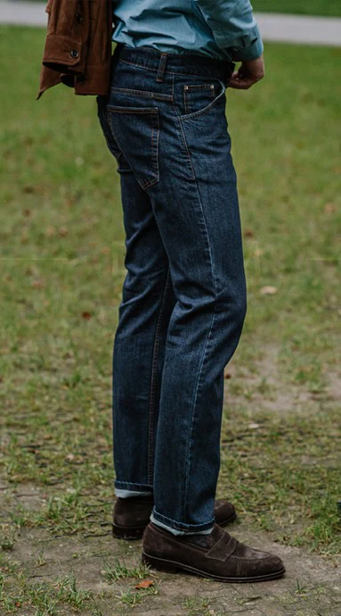 5 pocket Jean Trousers Dark navy - Image 4