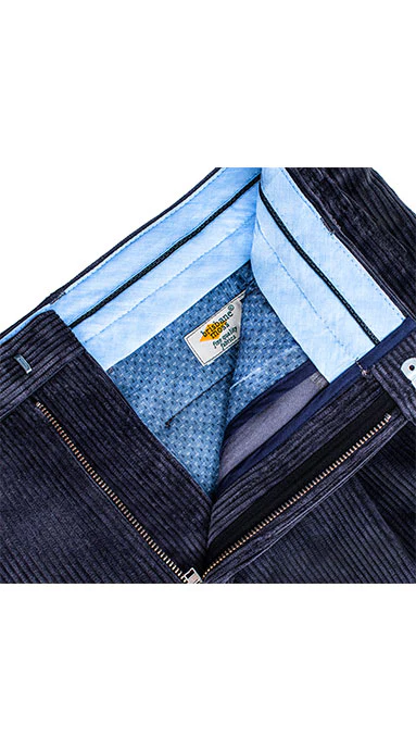 Heavyweight Corduroy Trousers Navy - Image 3