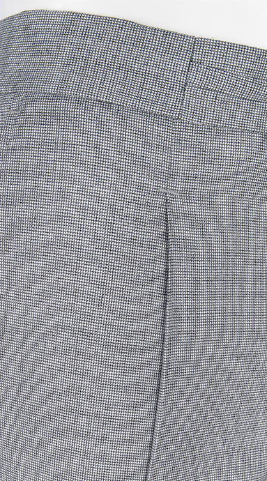 Drawstring Wool Trousers Light Grey Houndstooth - Image 3