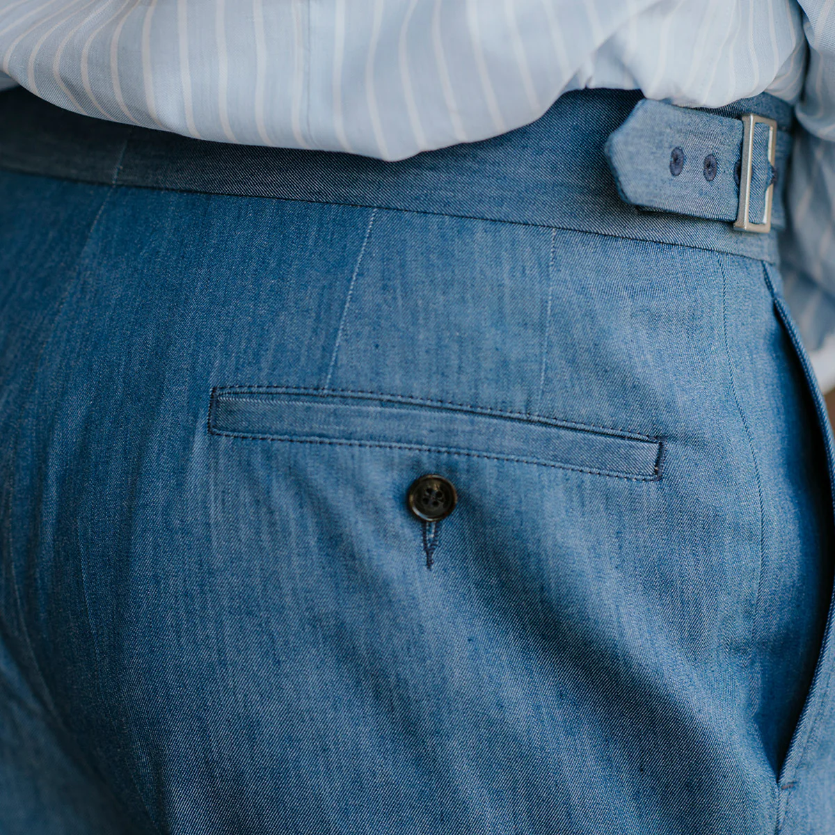 Gurkha Trousers Light Blue Denim - Image 10