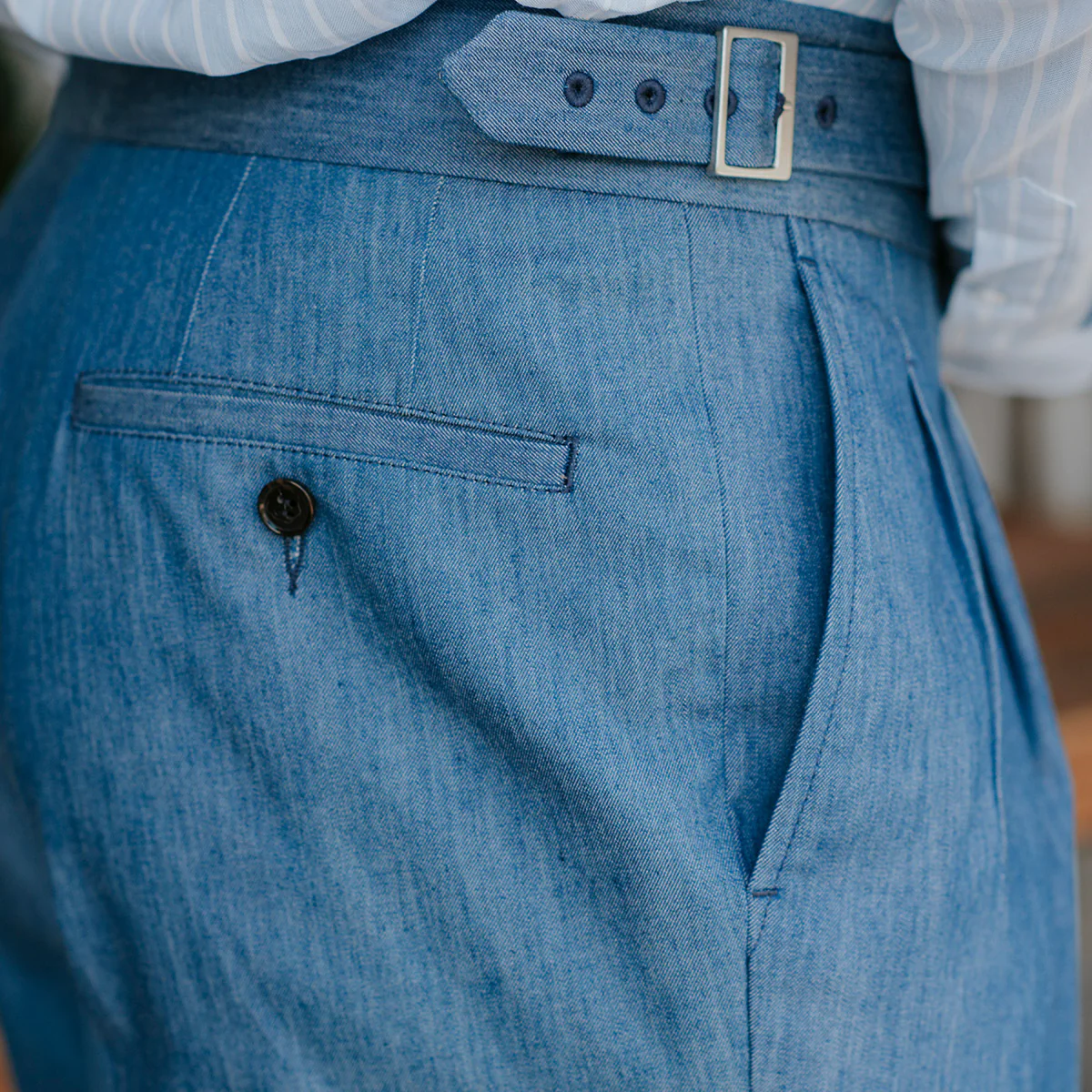 Gurkha Trousers Light Blue Denim - Image 11