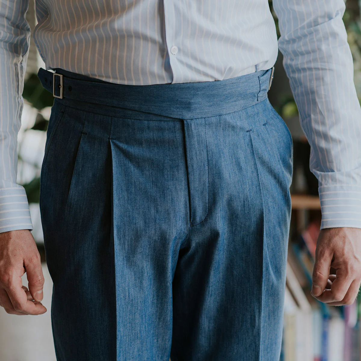Gurkha Trousers Light Blue Denim - Image 8