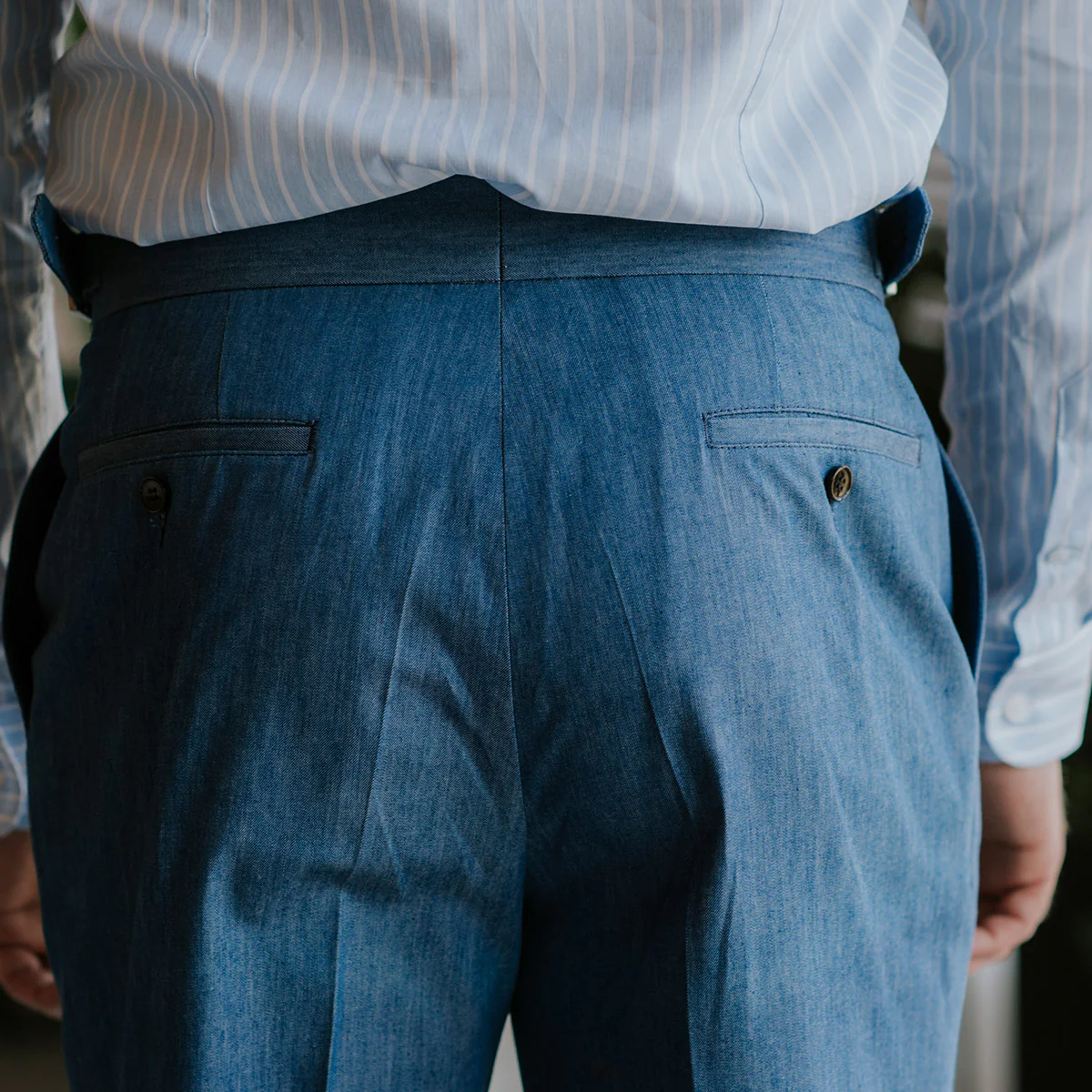 Gurkha Trousers Light Blue Denim - Image 9