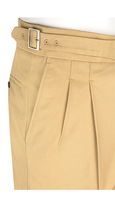 Gurkha Trousers Cotton Twill Beige - Image 10