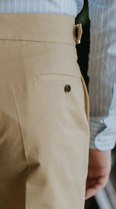 Gurkha Trousers Cotton Twill Beige - Image 7
