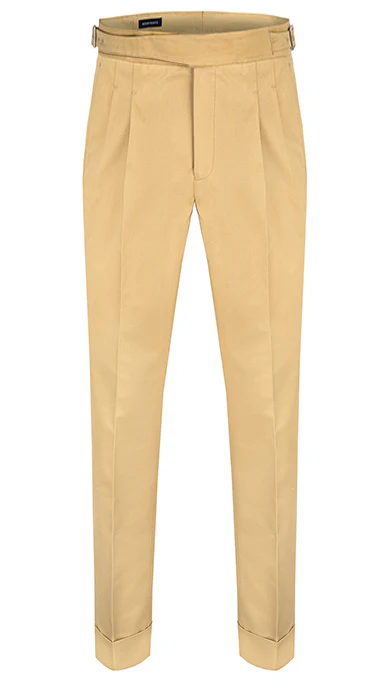 Gurkha Trousers Cotton Twill Beige - Image 8