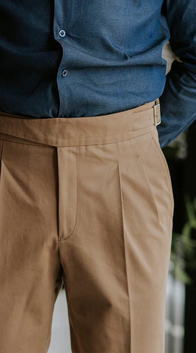 Gurkha Trousers Cotton Twill Taupe - Image 4